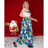 LA LEELA Women's A line Slit Smocked Maxi Casual Beach Dress Tube Top Evening Long Strapless Christmas Outfits for Women - 2 of 4
