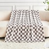 Lomsoe Checkered Blanket Flannel Throw Blankets Soft Cozy Checkered Grid Print Chessboard Pattern Throws for Bed Sofa Couch. - 2 of 4