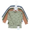 Hudson Baby Infant Boy Thermal Long Sleeve Tees 5pk, Sage Dinosaur - 2 of 4