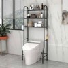 3 - Tier Metal Bathroom Storage Rack Over Toilet Multifunctional Organizer with Toilet Paper Rack Black 3 Tier - 4 of 4