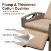 DOMETOUR Outdoor Recliner Chair, Hand-Woven Wicker, Flip Table, Adjustable Angle, Thick Cushions, Indoor/Outdoor, Beige - 2 of 4