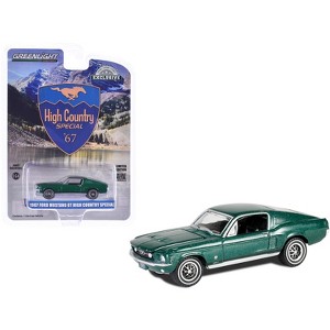 1967 Ford Mustang GT Fastback "High Country Special" Timberline Green Metallic 1/64 Diecast Model Car by Greenlight - 1 of 4