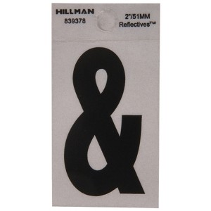 Hillman 2 in. Reflective Black Vinyl Self-Adhesive Special Character Ampersand 1 pc (Case of 6) - 1 of 1