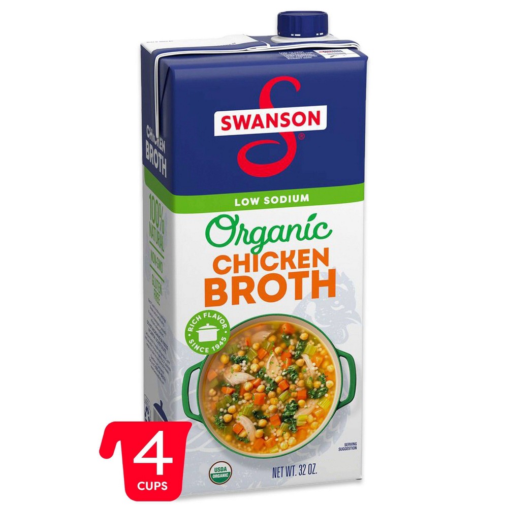 UPC 051000248909 product image for Swanson 100% Natural Gluten Free Organic Low Sodium Free Range Chicken Broth - 3 | upcitemdb.com