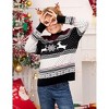 Christmas Sweater Long Sleeve Crew Neck Knitted Holiday Pullover Reindeer for Kids - 2 of 4