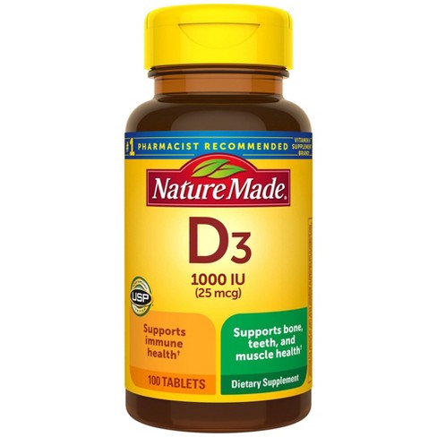 Nature Made Vitamin D3 1000 IU (25 mcg) Tablets - image 1 of 4