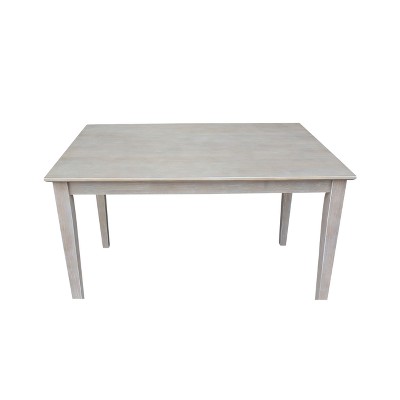 Solid Wood 30"X 48" Dining Table Washed Gray Taupe - International Concepts