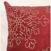 Tramull Velvet Holiday Pillow Cover 20x20 with Silver Snowflake Embroidery, Christmas Winter Decor for Couch Bed - 4 of 4