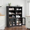 72x62x16 Wood Accent Sideboard Cabinet in Black, Storage Organizer with Adjustable Shelves and Glass Doors for Kitchen Bedroom Living/Dinning Room - 3 of 4