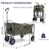 RISOKEYS Foldable Utility Wagon Cart with 4 All-Terrain Wheels,150lbs Capacity for Camping, Beach,Shopping,Outdoor Use - 4 of 4