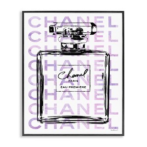 Stupell Industries Glam Black Purple Perfume Bottle, 11" x 14" - 1 of 4