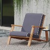 Okak Boho Ardirondack Chair Patio Accent Chairs,Set of 1,Outdoor Acacia Conversation seat for Porch,Garden&Backyard,400lbs Max - 3 of 4