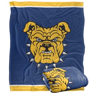 North Carolina A&T State University Logo Dots Silky Touch Blanket White 50x60 - 1 of 4