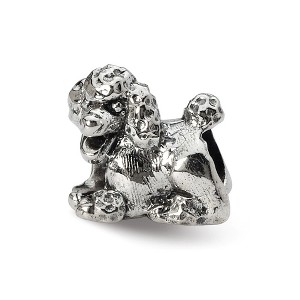 Black Bow Jewelry Sterling Silver Poodle Bead Charm - 1 of 4
