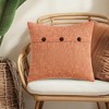 REGALWOVEN Solid Triple Button Decorative Throw Pillow Covers for Sofa Couch Bed 18 x 18 Inch 2 Pcs - 2 of 4