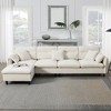 Whisen Modern L-shaped Convertible Sectional Sofa, 5-seat Cloud Chenille Indoor Furniture with Ottoman - 2 of 4