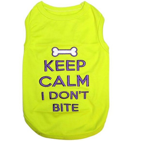 Parisian Pet 'Keep Calm' T-Shirt for Dogs & Cats – Fun & Relaxing Pet Apparel, Light Green - image 1 of 2