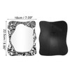 Unique Bargains Water Wave Pattern Square Cosmetic Mirror Silver Tone 1 Pc - 2 of 3