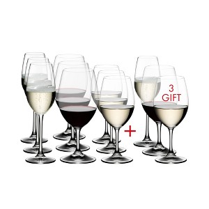 Riedel (Set of 12) 9.125 fl oz Ouverture Wine Champagne Glasses Red/White - 1 of 2