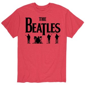 Men's - The Beatles - Black Band Silhouettes Short Sleeve Graphic T-Shirt - 1 of 4