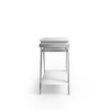 VYNXARIA Console Tables - Contemporary White Sofa Table with High Gloss Finish, 47in Chrome Accents - 4 of 4