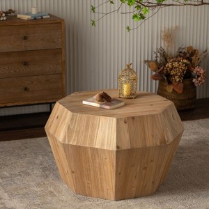 38'' Three-dimensional Coffee Table for Living Room, Embossed Pattern Design - Maison Boucle - 1 of 4
