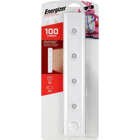 Energizer 10 2pk 70 Lumens Battery Operated LED Cabinet Lights Bar with  Wireless RF White