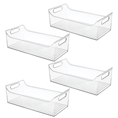 Photo 1 of (READ NOTES) mDesign Wide Plastic Kitchen Pantry Cabinet Food Storage Bin, 4 Pack - Clear