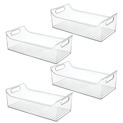 Photo 1 of (READ NOTES) mDesign Wide Plastic Kitchen Pantry Cabinet Food Storage Bin, 4 Pack - Clear