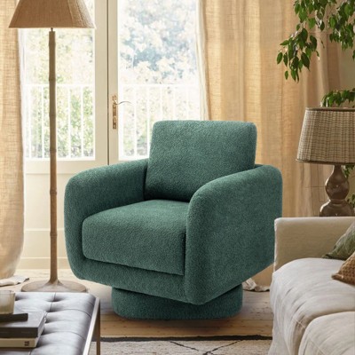 COLAMY Swivel Chair, Upholstered Barrel Accent Chair for Living Room,Single Sofa, Armchair Chair