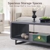 48" Coffee Table, Mondern Coffee Table with Open Storage Compartment, Wood Rectangular Center Table for Living Room - 4 of 4