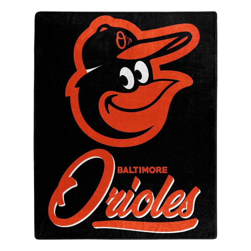 MLB Baltimore Orioles 50 x 60 Raschel Throw Blanket, 1 of 4