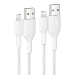 Belkin 3.3' 2pk USB-A to Lightning Cable - White - 1 of 4