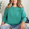 Embroidered Mountains Outline - Women's Garment Dyed Graphic Sweatshirt - 3 of 4