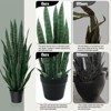 35 Inch Artificial Snake Plant in Pot, 2 Pack 3ft Faux Sansevieria with 24 Lifelike Leaves Indoor Outdoor Decor for Home, Office, Garden, Living Room - 3 of 4