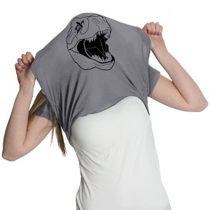 Womens Ask Me About My Trex T shirt Funny Cool Dinosaur Flip Graphic Novelty Tee - Crazy Dog Women's T Shirt - 1 of 4