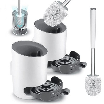 LunaLulinlk Toilet Brush and Holder Plunger Set 2 Piece Toilet Brush for Bathroom Cleaner