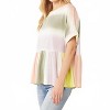 Women's Rainbow Peplum Top - entro - 2 of 4
