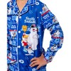 Frosty the Snowman Boy's Christmas Collared Long-Sleeve Pajama Set Blue - 3 of 4