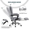 Grungis Linen Massage Swivel Office Chair with Foot Rest and Padded Armrests,Gaming Chair with Heat and 6 Vibration Points for Office - 4 of 4