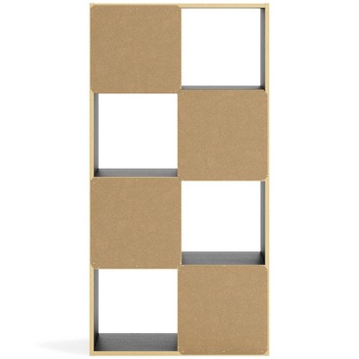 Langdrew Black 8-Cube Wood Organizer Shelf