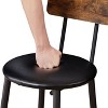 PAGED 5-Piece Bar Table Set with 4 PU Leather Bar Stools & 1 Modern Dining Table for Kitchen/Dining Room - 4 of 4