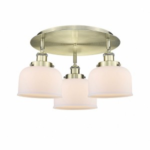 Bell - 3 Light Flush Mount In Art Deco Style-9.25 Inches Tall and 19.75 Inches Wide - 1 of 1