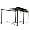 DOMETOUR 11 x 16 FT Outdoor Retractable Aluminum Pergola with Weather-Resistant Canopy, Patio Grill Gazebo for Courtyard, Dark Gray - 3 of 4