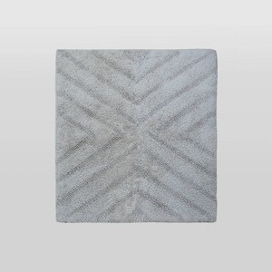 Textured Stripe Square Bath Rug Creamy Chai - Project 62 + Nate Berkus