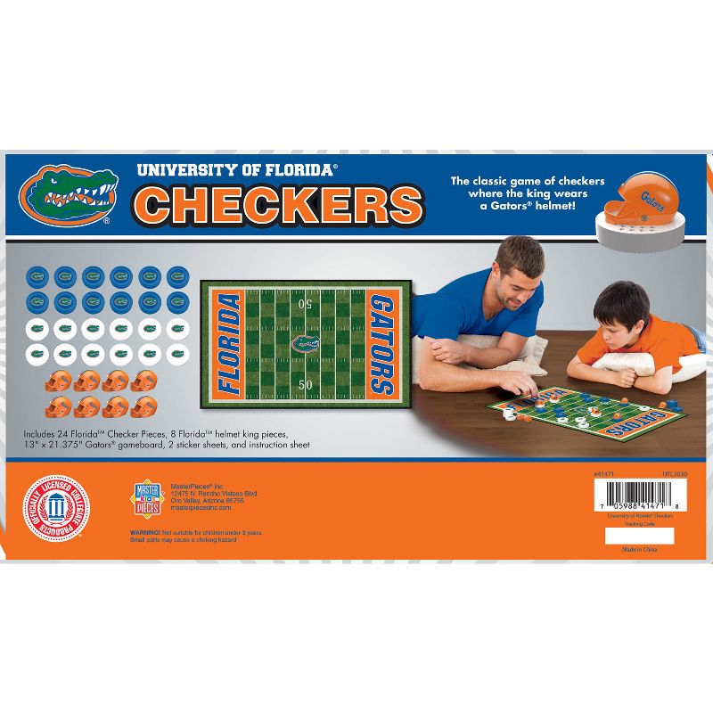 MasterPieces Officially licensed NCAA Florida Gators Checkers Board Game for Families and Kids ages 6 and Up, 4 of 7