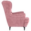 vidaXL Armchair in Retro Pink Velvet – Stylish Living Room Seating - 4 of 4