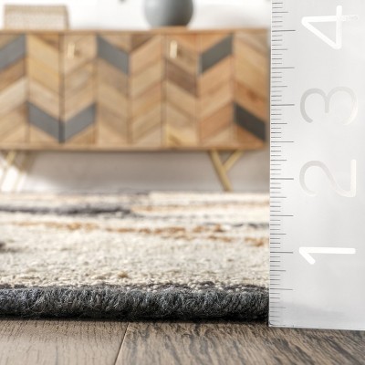 Rosanna Southwestern Symbols Beige and Brown Cotton 9' x 12' Area Rug