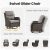 Outdoor Swivel Rocker Patio Chairs - 360 Degree Swivel Glider Seating Wicker Rocking Chairs Set of 2 with High Back for Porch Balcony Deck - 3 of 4