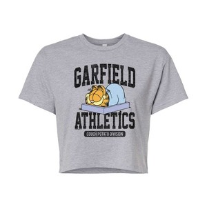 Women's - Garfield - Athletics Couch Potato Division Cropped Graphic T-Shirt - 1 of 4